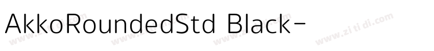 AkkoRoundedStd Black字体转换